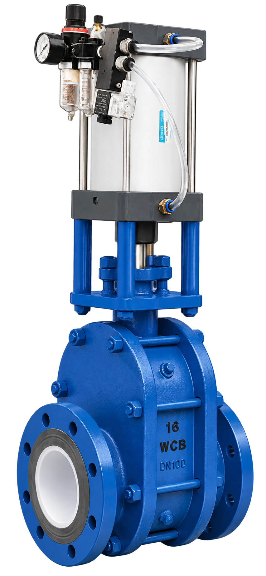 Ceramic Double Gate Valve Pneumatically Operated